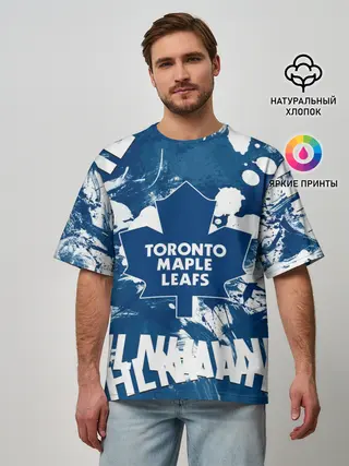 Мужская футболка оверсайз / Торонто Мейпл Лифс, Toronto Maple Leafs