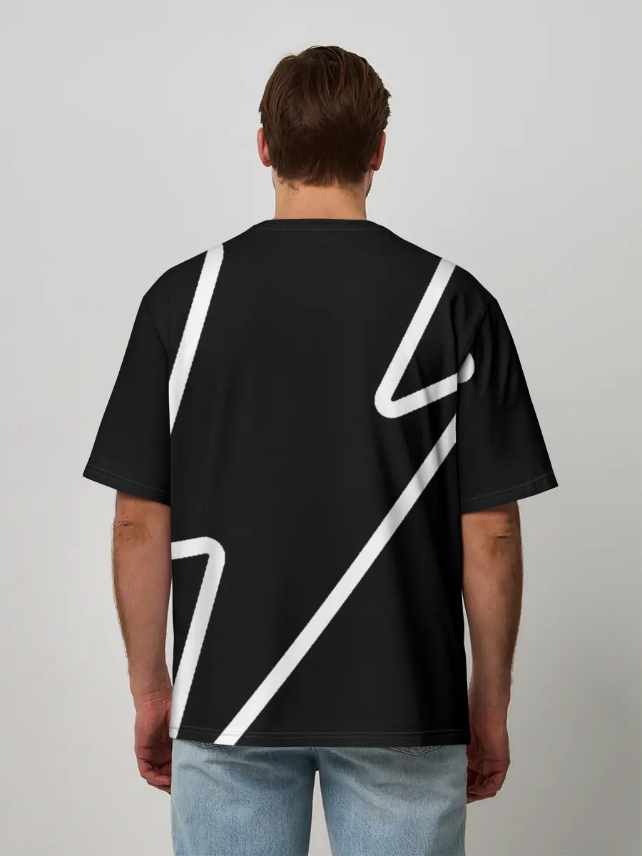 Мужская футболка оверсайз / Stand out black