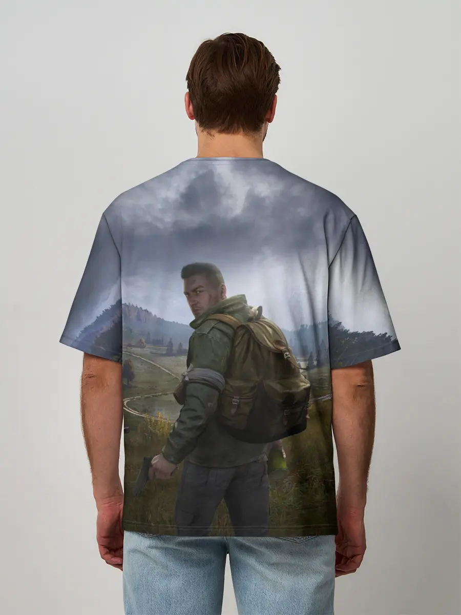 Мужская футболка оверсайз / DAYZ POSTER | ДЕЙЗИ ПОСТЕР