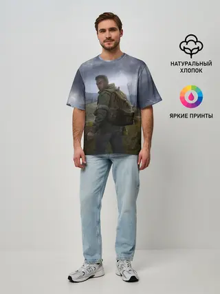 Мужская футболка оверсайз / DAYZ POSTER | ДЕЙЗИ ПОСТЕР