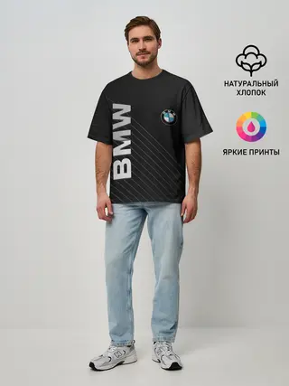 Мужская футболка оверсайз / BMW
