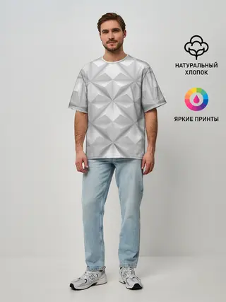 Мужская футболка оверсайз / Ромбы