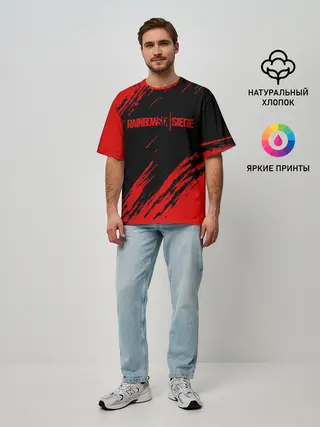 Мужская футболка оверсайз / RAINBOW SIX SIEGE OUTBREAK
