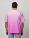 Мужская футболка оверсайз / Розовая лапка с подушечками