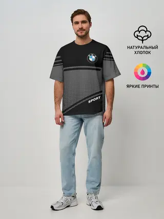 Мужская футболка оверсайз / BMW SPORT | БМВ СПОРТ