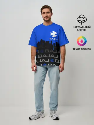 Мужская футболка оверсайз / BAJAJ / БАДЖАДЖ / SPORT