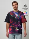 Мужская футболка оверсайз / DIGITAL STRIPES