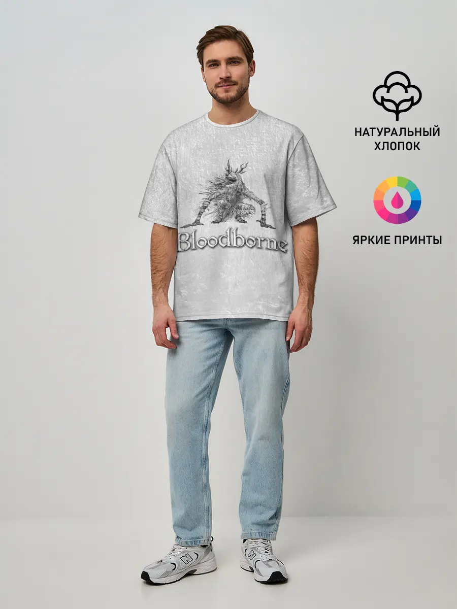 Мужская футболка оверсайз / Bloodborne