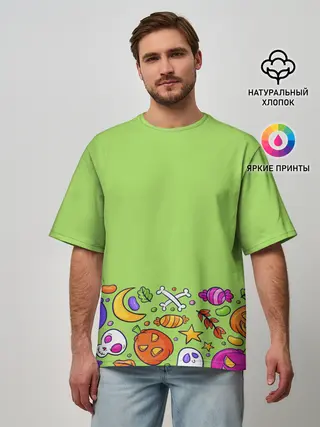 Мужская футболка оверсайз / Halloween art