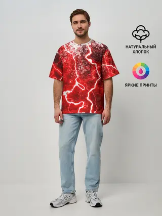 Мужская футболка оверсайз / БРЫЗГИ КРАСОК