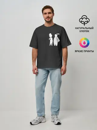 Мужская футболка оверсайз / It Takes Two. Silhouette