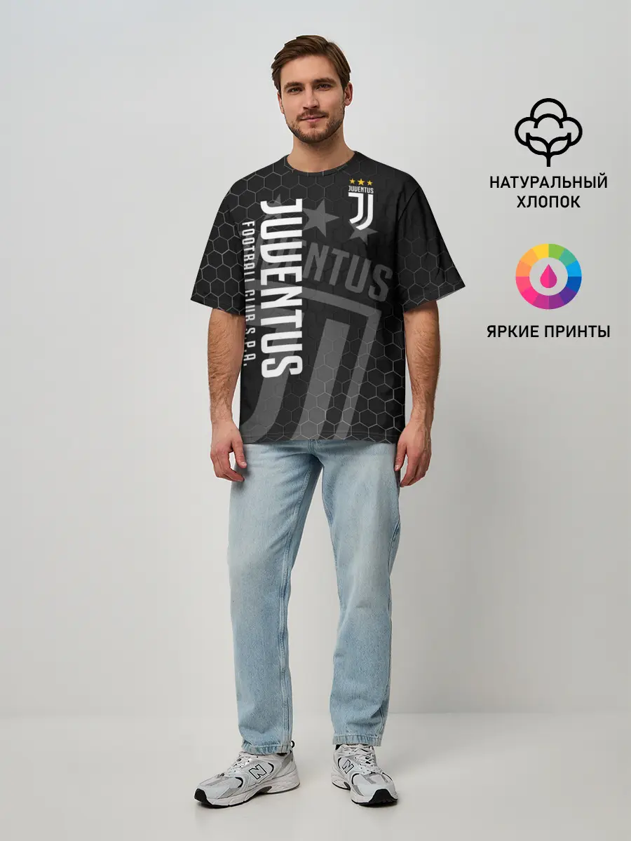 Мужская футболка оверсайз / Ювентус
