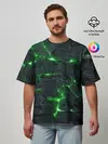Мужская футболка оверсайз / ЗЕЛЁНОЕ ИЗЛУЧЕНИЕ