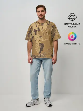 Мужская футболка оверсайз / КАМУФЛЯЖ BLUE