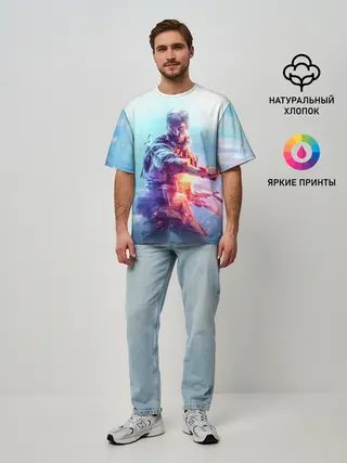 Мужская футболка оверсайз / Battlefield 5 Man