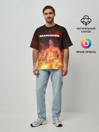 Мужская футболка оверсайз / RAMMSTEIN | РАМШТАЙН