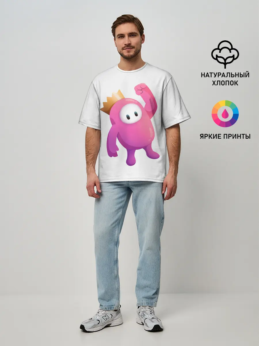 Мужская футболка оверсайз / Fall Guys