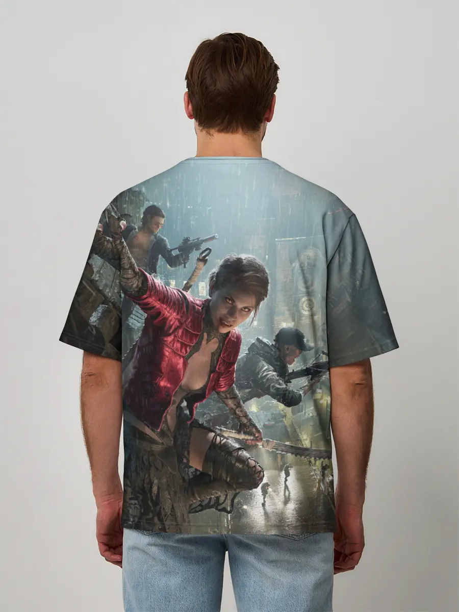 Мужская футболка оверсайз / Vampire: The Masquerade - Bloodhunt