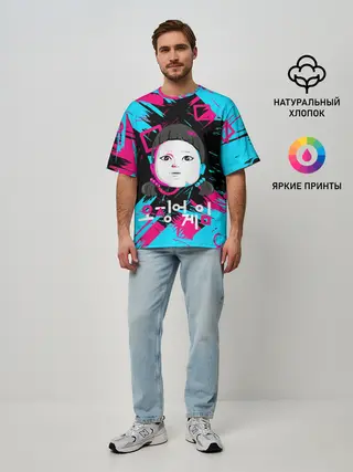 Мужская футболка оверсайз / SQUID GAME | ИГРА В КАЛЬМАРА | DOLL,