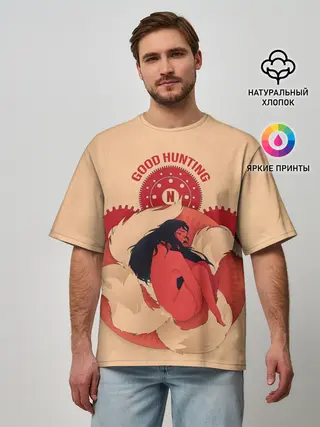 Мужская футболка оверсайз / Любовь, смерть и роботы. Good hunting