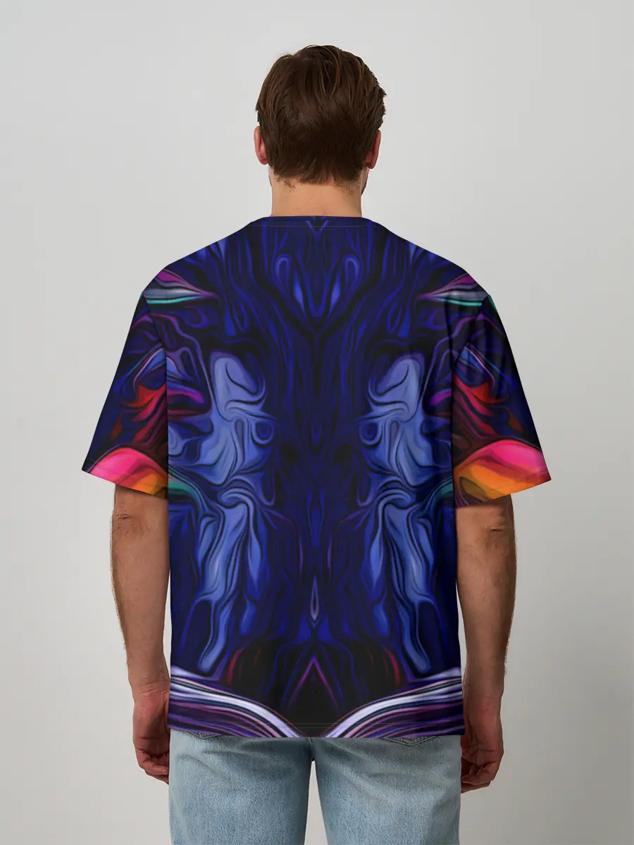 Мужская футболка оверсайз / CS GO WAVES SKIN