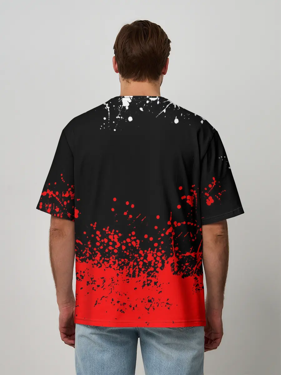 Мужская футболка оверсайз / Берсерк: Брызги красок.