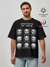 Мужская футболка оверсайз / Emotions of sans