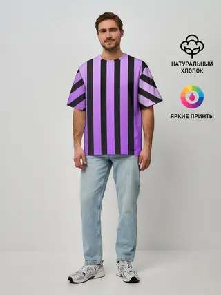 Мужская футболка оверсайз / Полосатость
