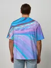 Мужская футболка оверсайз / Абстрактный прилив