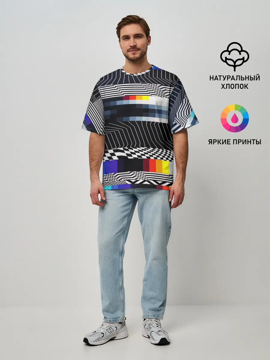 Мужская футболка оверсайз / Уличный стиль