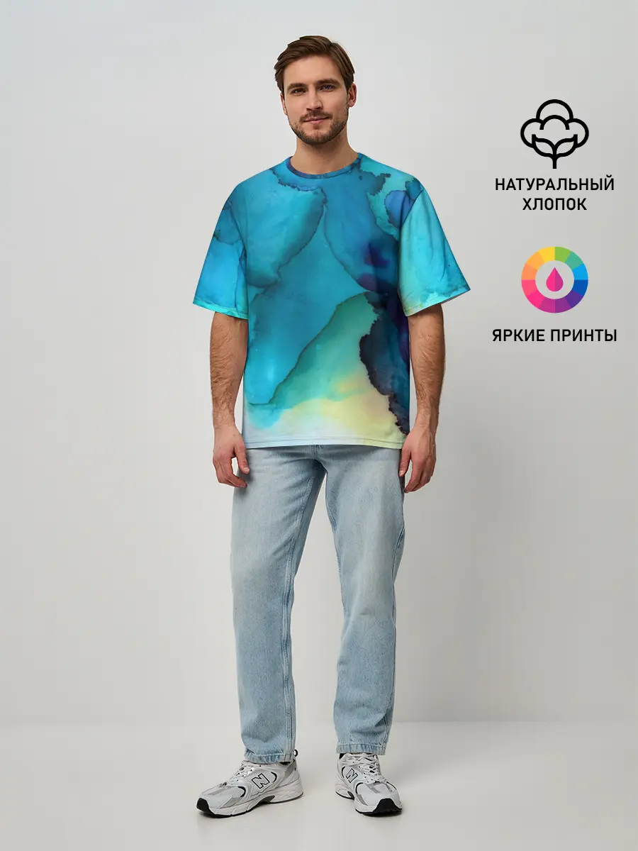 Мужская футболка оверсайз / Акриловый