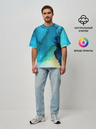 Мужская футболка оверсайз / Акриловый