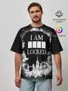 Мужская футболка оверсайз / I AM LOCKED