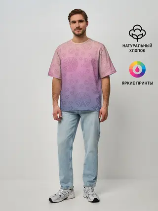Мужская футболка оверсайз / Абстрактный узор