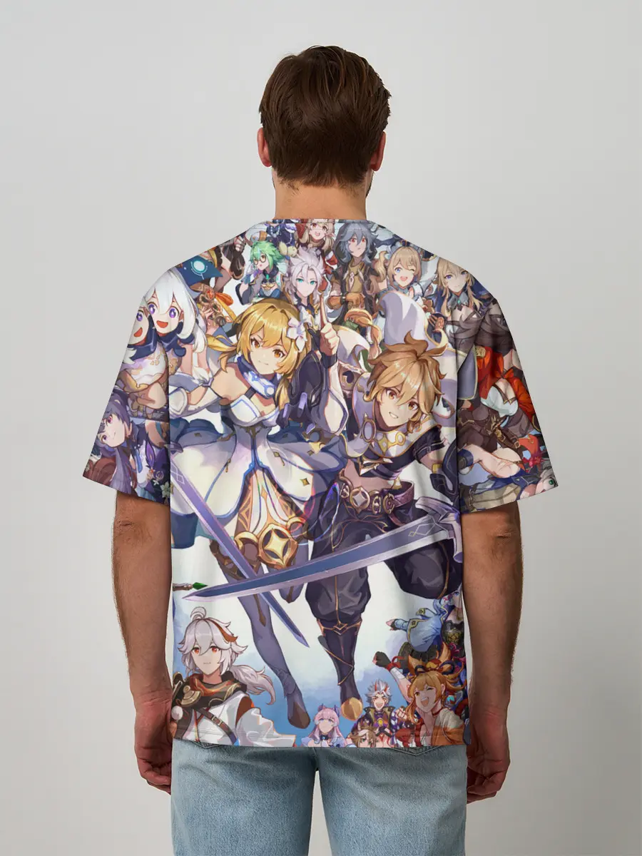 Мужская футболка оверсайз / GENSHIN IMPACT ПЕРСОНАЖИ