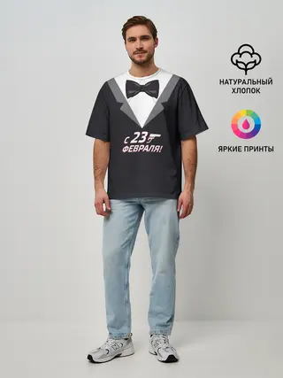 Мужская футболка оверсайз / агент 007