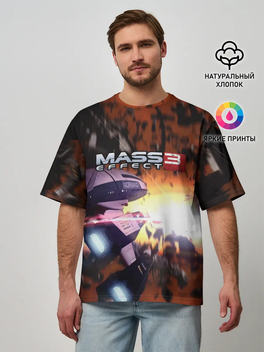 Мужская футболка оверсайз / MASS EFFECT