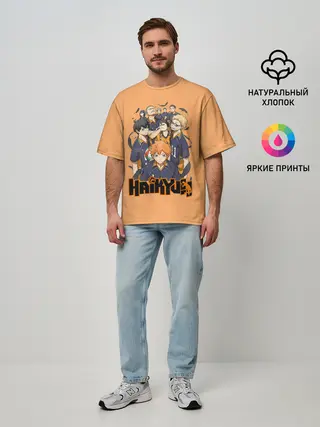 Мужская футболка оверсайз / Аниме Волейбол