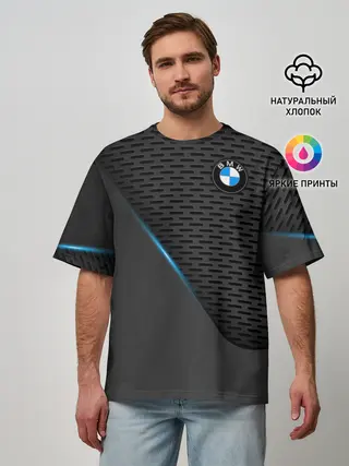 Мужская футболка оверсайз / BMW TEXTURA | БМВ ТЕКСТУРА