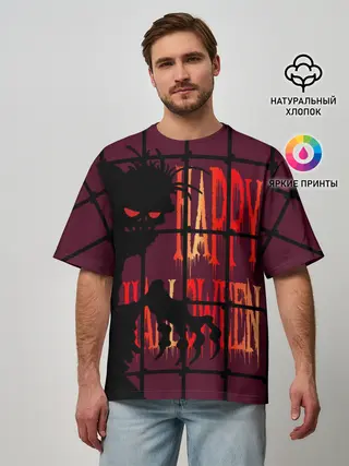 Мужская футболка оверсайз / Нечисть за железной решеткой