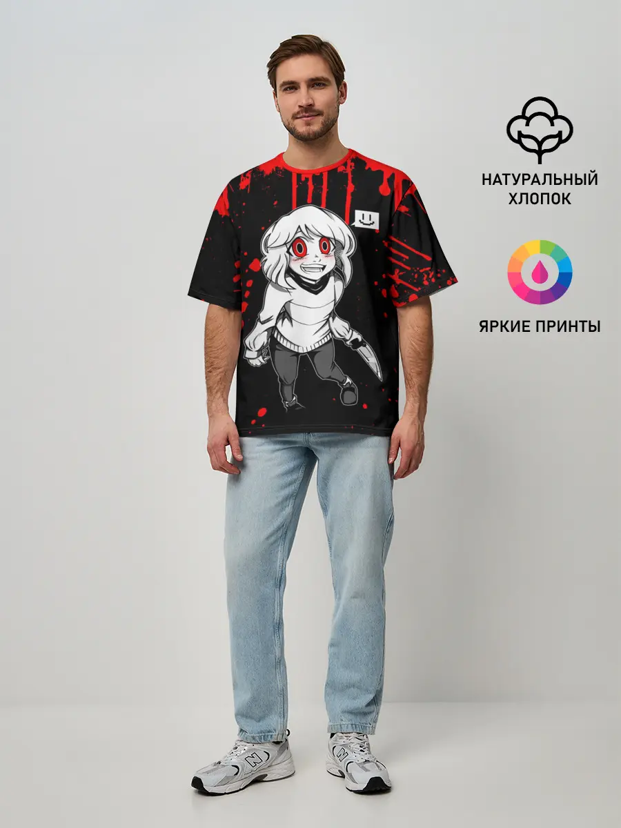 Мужская футболка оверсайз / UNDERTALE