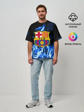 Мужская футболка оверсайз / BARCELONA