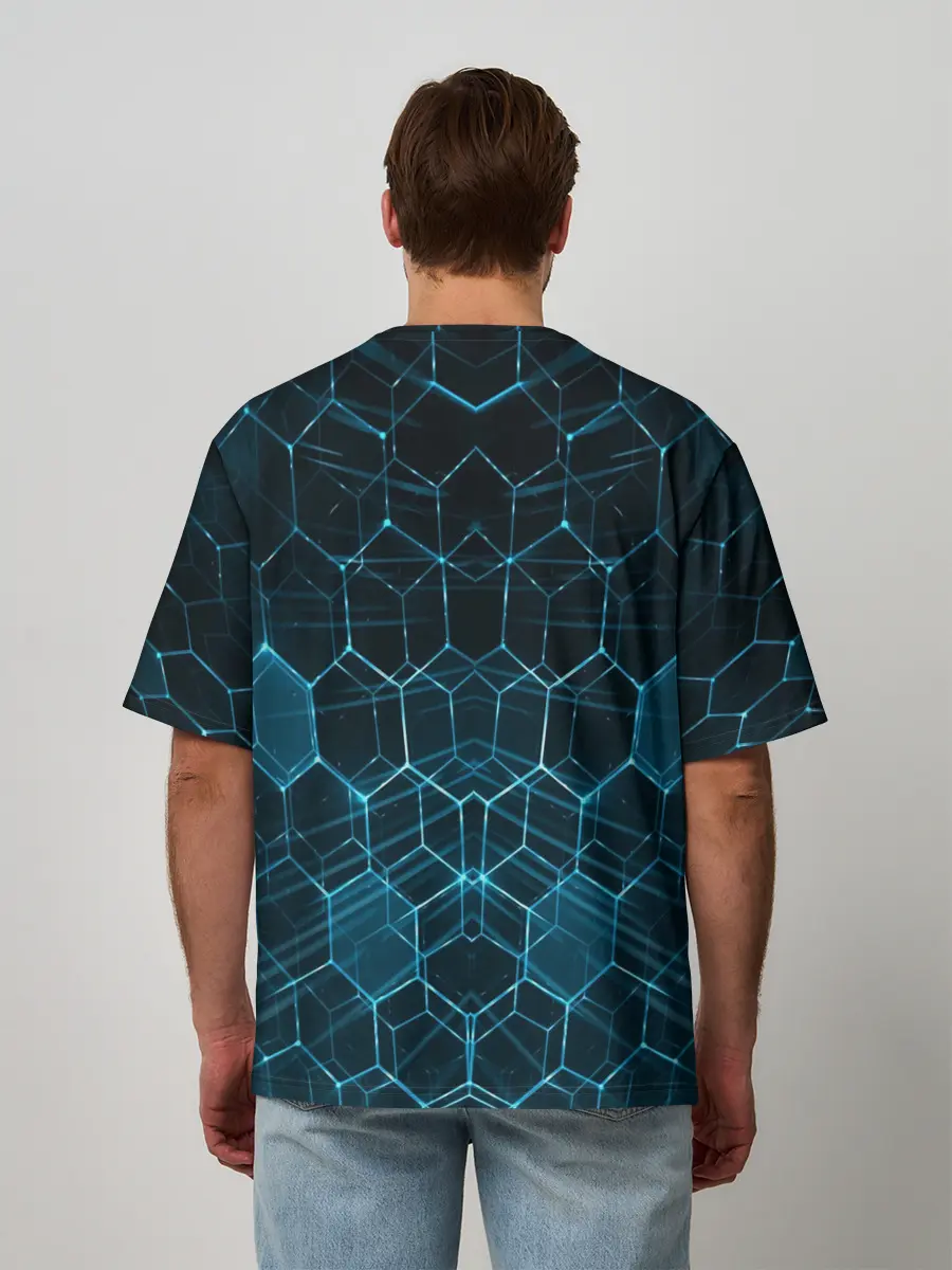 Мужская футболка оверсайз / НЕОНОВАЯ БРОНЯ