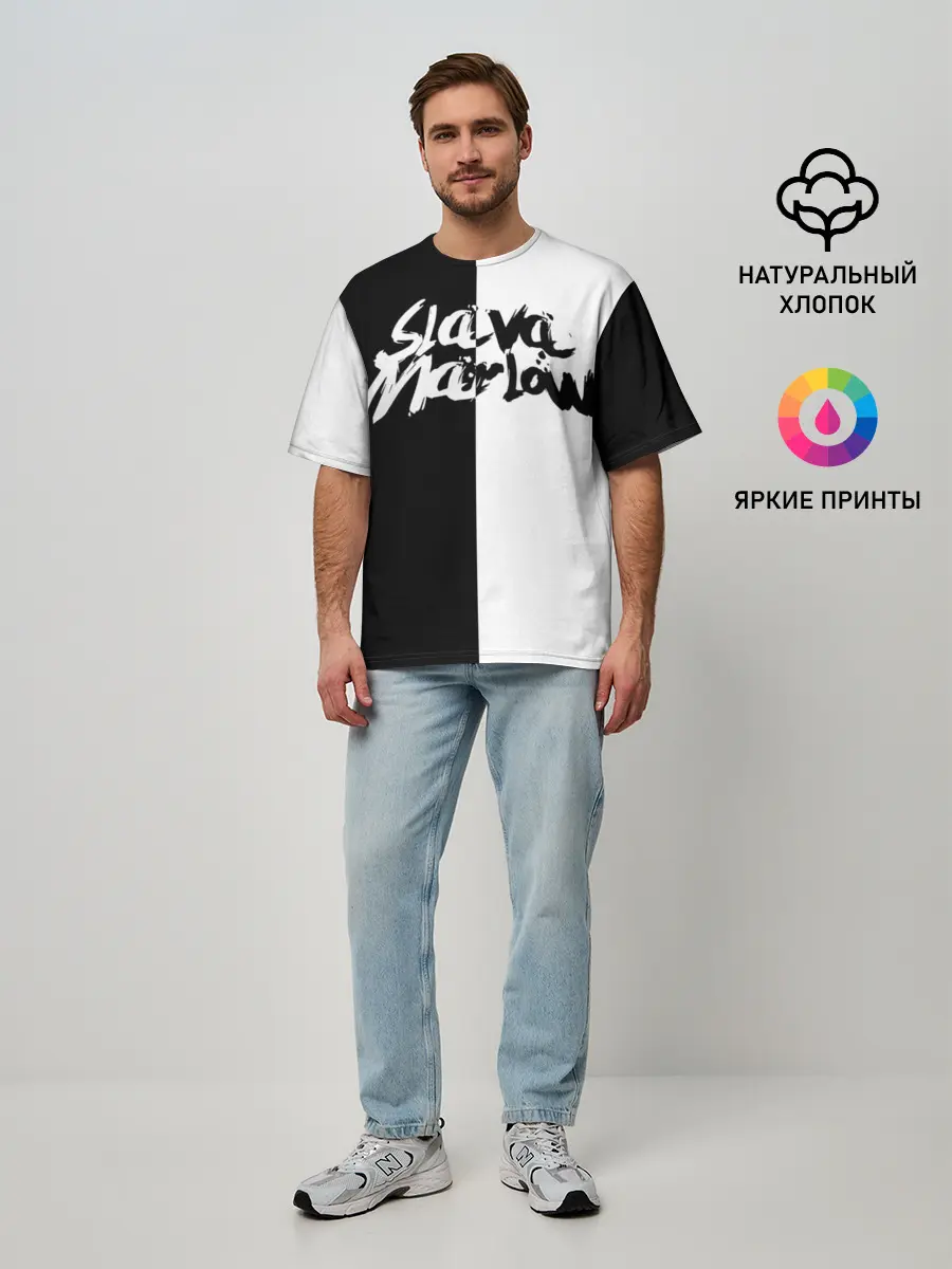 Мужская футболка оверсайз / SLAVA MARLOW