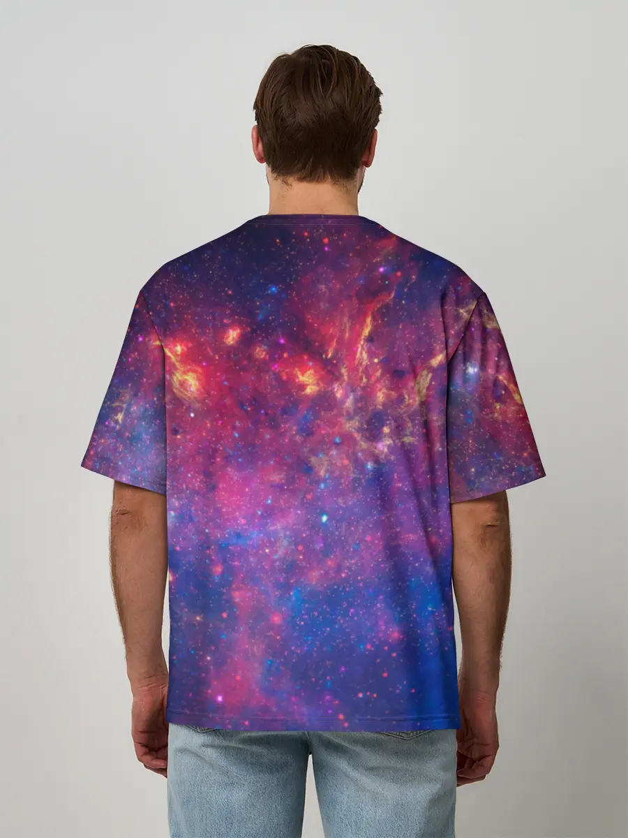 Мужская футболка оверсайз / Космос