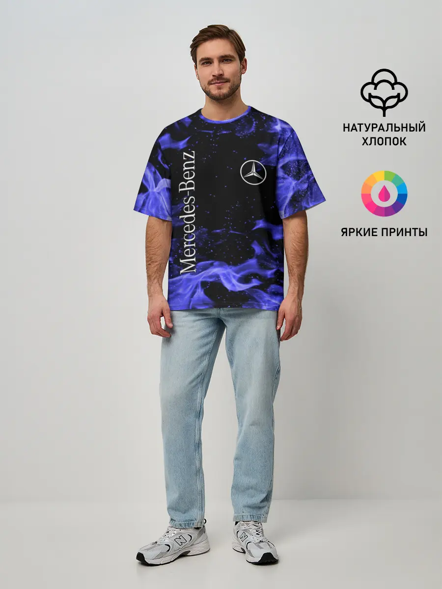 Мужская футболка оверсайз / MERCEDES