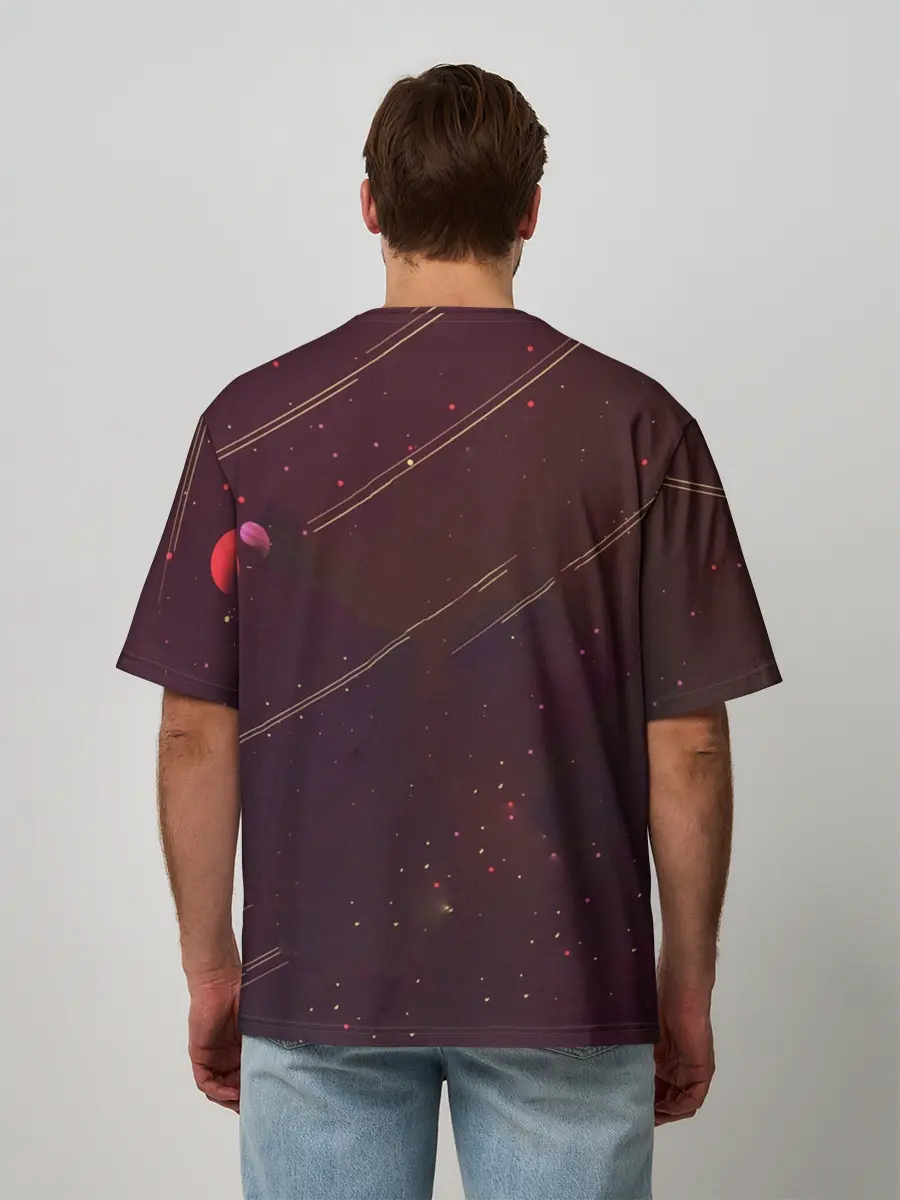 Мужская футболка оверсайз / Космос