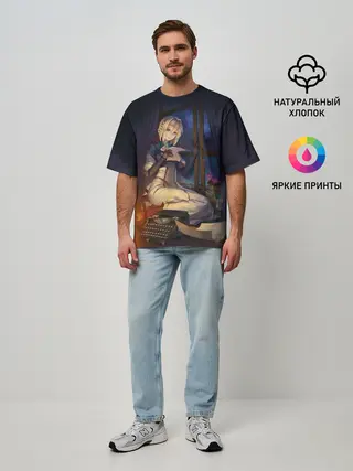 Мужская футболка оверсайз / Violet Evergarden