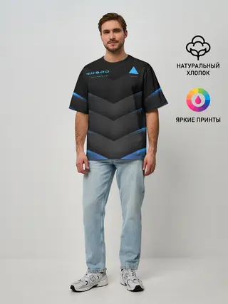 Мужская футболка оверсайз / Detroit RK900