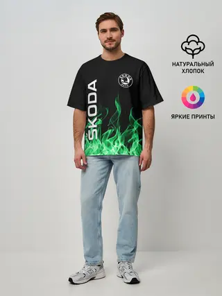 Мужская футболка оверсайз / SKODA